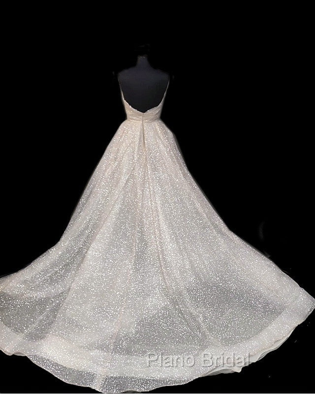 Bling Sequins Wedding Dresses Sweetheart Ball Gown