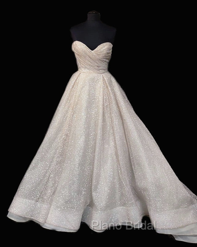 Bling Sequins Wedding Dresses Sweetheart Ball Gown