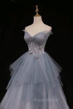 Blue Beaded Sweetheart Long Evening Dresses Blue Formal Prom Dresses Formal Prom Dresses shops