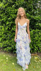Blue Charming A-Line Spaghetti Strap Formal Prom Dresses Party Dresses