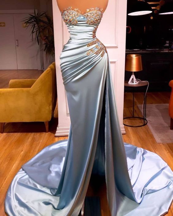 Blue Long Formal Prom Dresses,  Formal Party Dresses