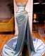 Blue long prom dress,  formal party dress