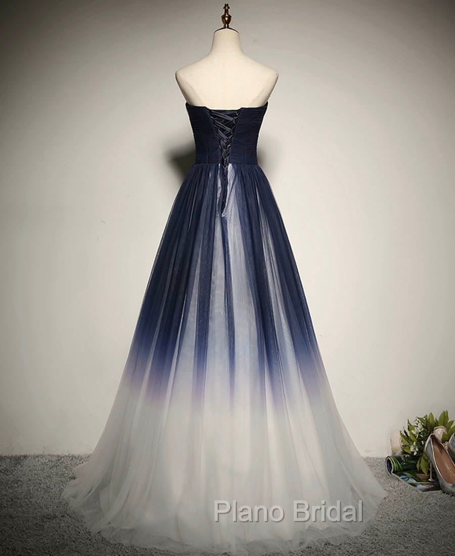 Blue Formal Prom Dresses Tulle LongEvening Dresses