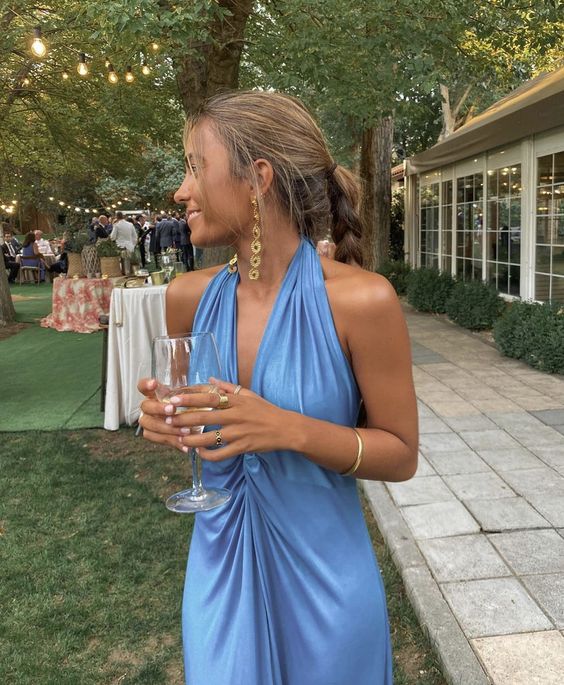 Blue Simple Formal Prom Dresses Formal Evening Gown Party Dresses Bridesmaid Dresses Main image