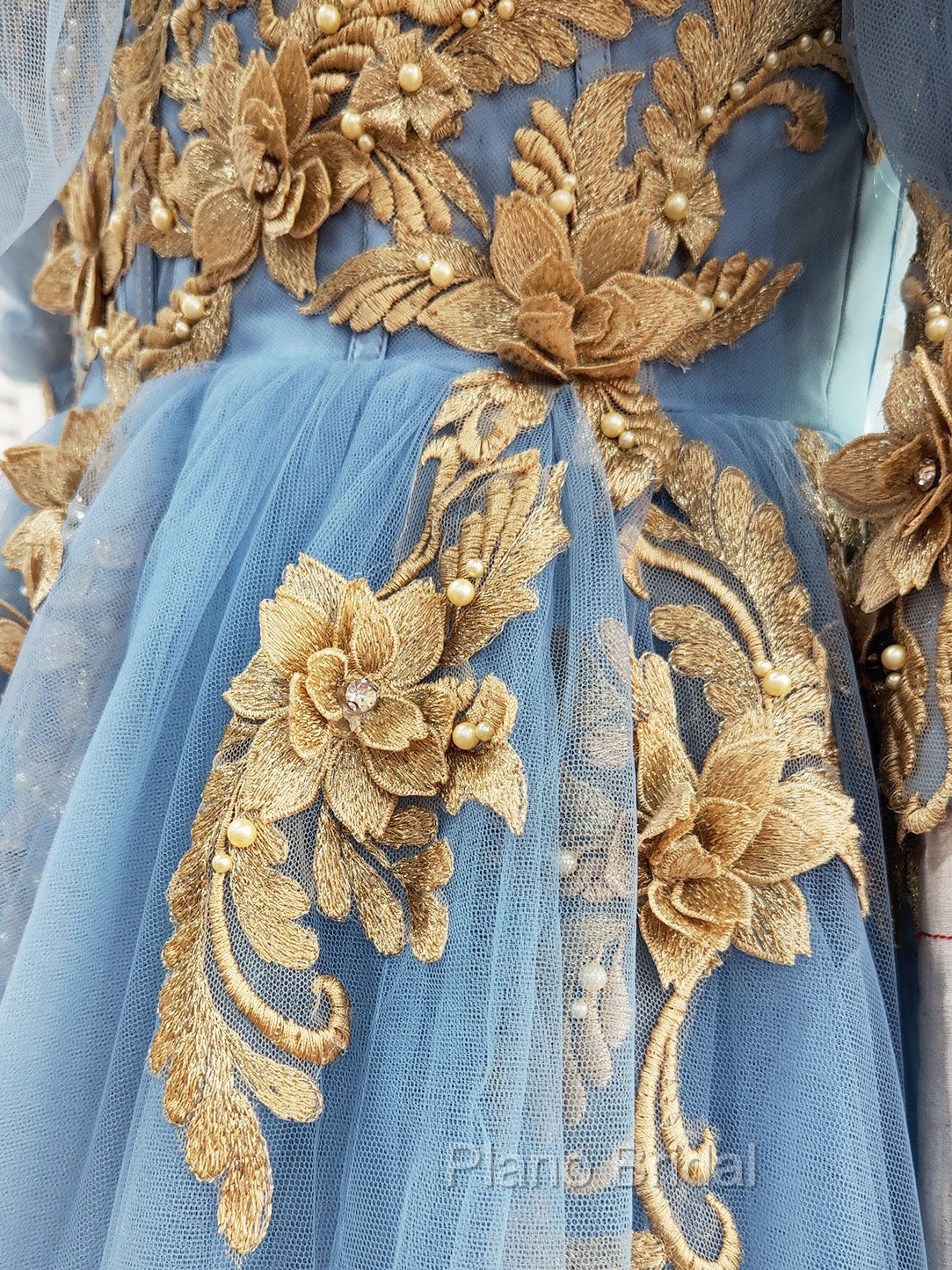 Blue Sweetheart Neck Off Shoulder Long Formal Prom Dresses, Lace Evening Dresses