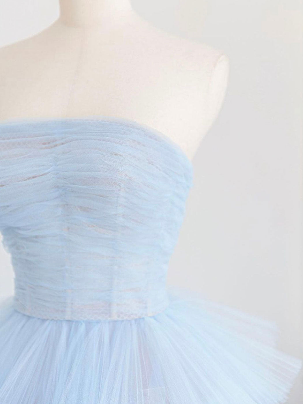 Blue Tulle Long Formal Prom Dresses Blue Tulle Long Prom Dresses