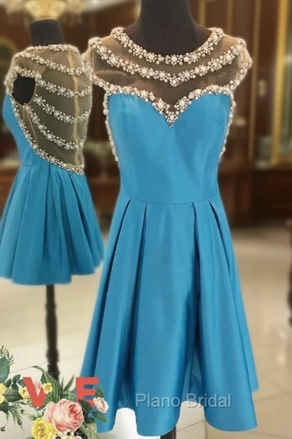 Blue Women Dresses Homecoming Dresses Cute Cocktail Dresses Main image