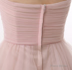 Blushing Pink Sweetheart Beaded A-line Short Homecoming Dresses
