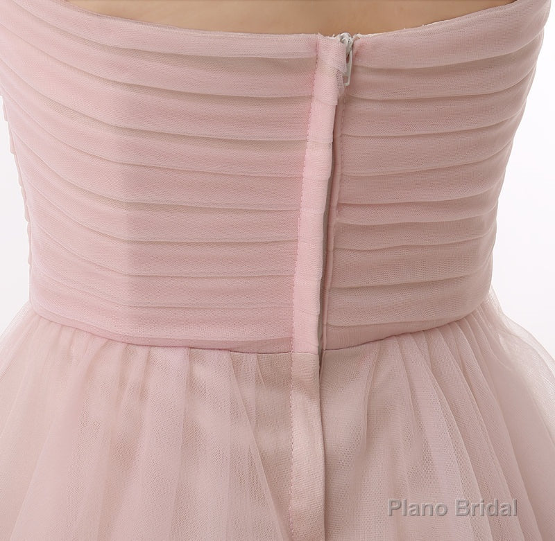 Blushing Pink Sweetheart Beaded A-line Short Homecoming Dresses