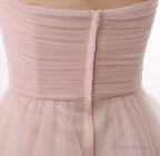 Blushing Pink Sweetheart Beaded A-line Short Homecoming Dresses