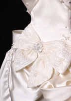 Bow Ivory A Line Sweetheart Neck Lace Satin Mini Homecoming Dresses Cocktail Dresses