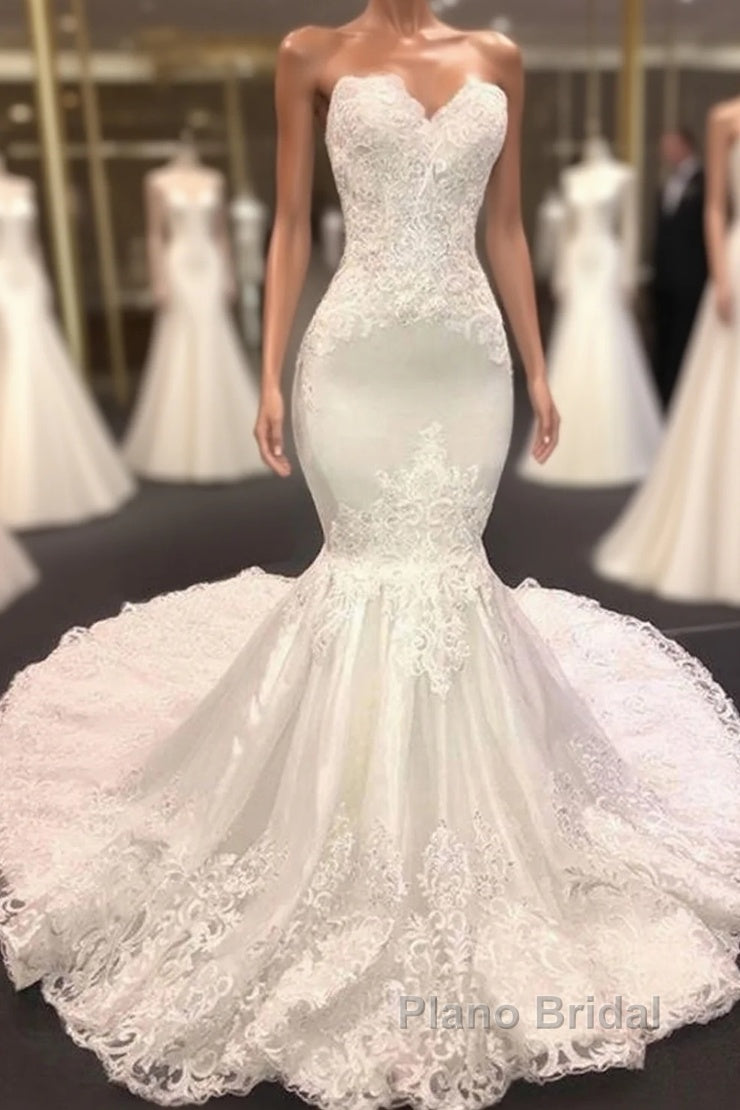 Luxury Sweetheart Appliques Mermaid Wedding Dress Main image