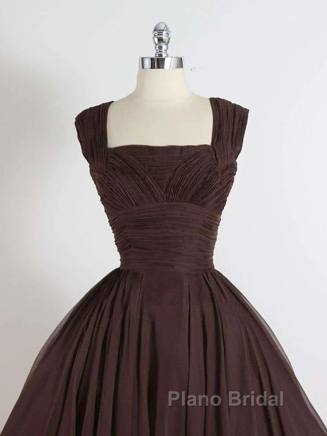 Brown A Line Short Formal Prom Dresses Homecoming Dresses Secondary image