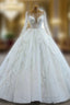 Browse Our Lovely White Tulle Sequins Appliques Long Sleeve Brides Wedding Dresses
