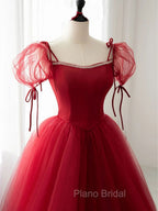Burgundy Long Formal Prom Dresses, Burgundy Formal Graduation Dresses