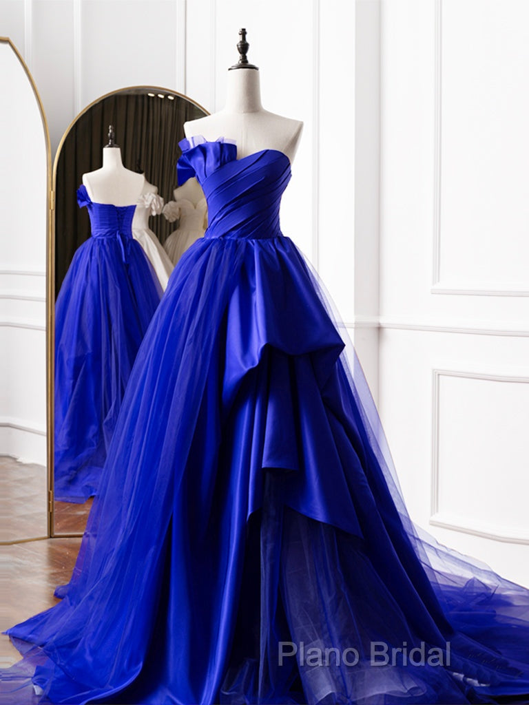 Burgundy Long Formal Prom Dresses, Burgundy Satin Formal Long Formal Dresses