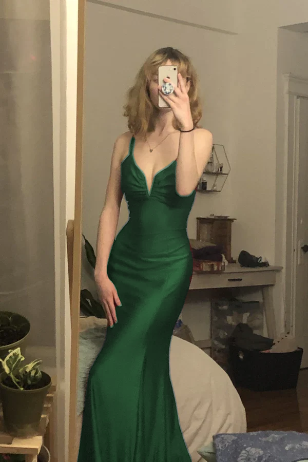 Burgundy Mermaid Long Formal Prom Formal Evening Dresses