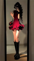 Burgundy Formal Prom Dresses Sleeveless Mini Party Dresses Short Graduation Dresses Cocktail Outfits