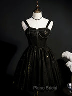 Burgundy Sweetheart Neck Tulle Sequin Short Formal Prom Dresses, Puffy Cute Homecoming  Dresses