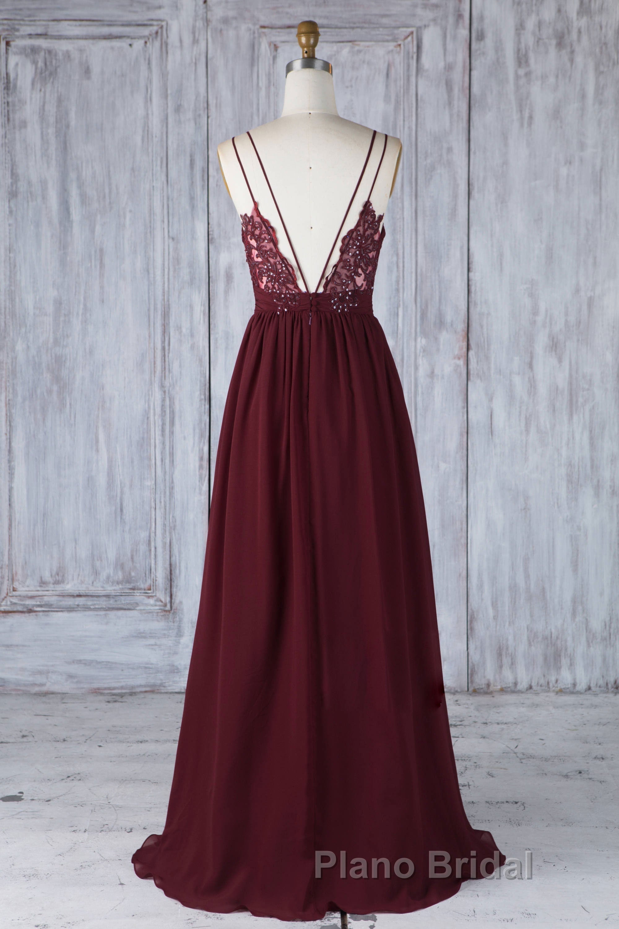 Burgundy tulle lace long Formal Prom dress burgundy lace evening dress