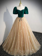Burgundy Tulle Long Formal Prom Dresses, Burgundy Tulle Formal Dresses