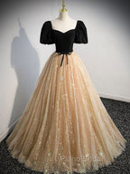 Burgundy Tulle Long Formal Prom Dresses, Burgundy Tulle Formal Dresses