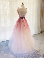 Burgundy V Neck Tulle Sequin Long Formal Prom Dresses Burgundy Formal Dresses