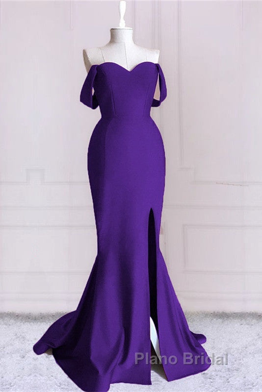 Burnt Orange Mermaid Dresses Off The Shoulder With Slit Secondary image