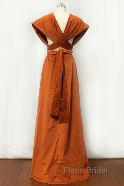 Burnt Orange Satin Multi-Way Bridesmaid Dresses Secondary image