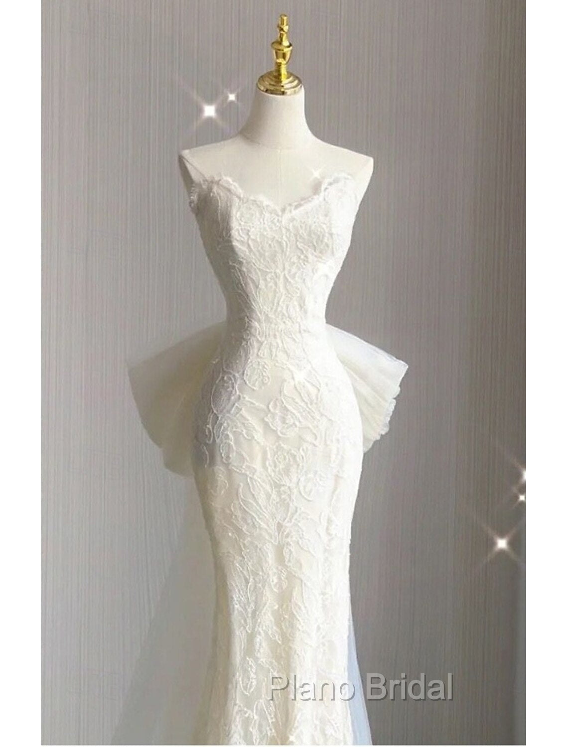 Buyishang Wedding Dresses A-Line Notch lapel collar Long Sleeve Court Train Satin Bridal Gowns With Solid Color