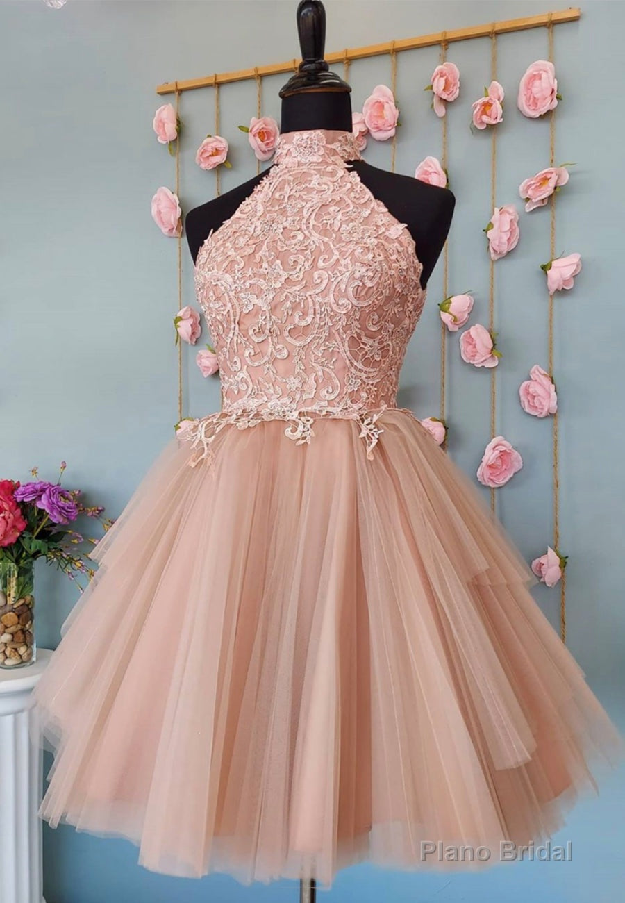 Cute Lace Short Prom Dresses, A-Line Evening Party Dresses Main image