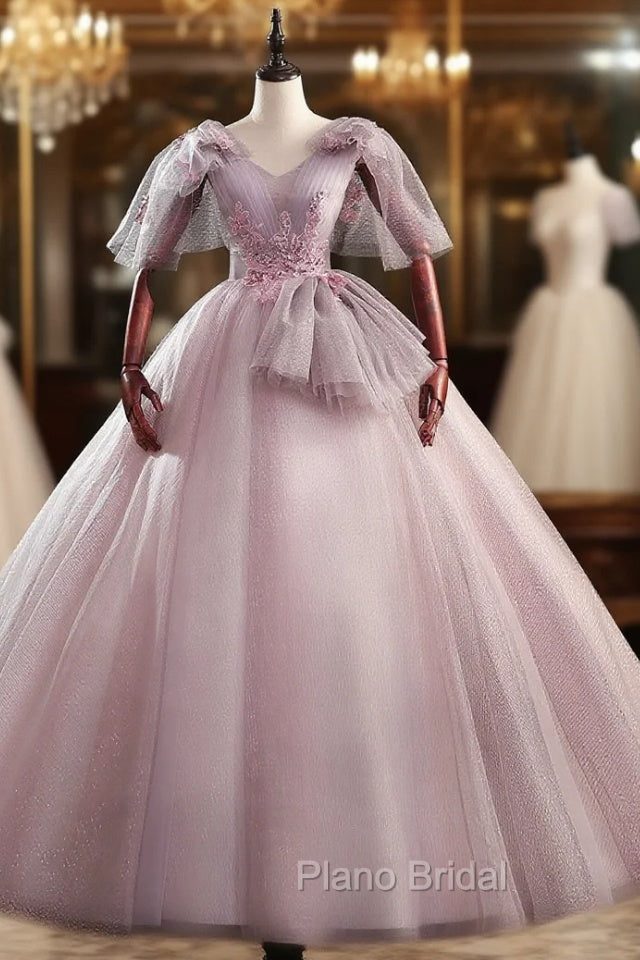 Cameo Brown Tulle Appliques Beading Quinceanera Dresses Main image