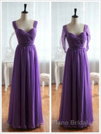 Cap Sleeves Backless Chiffon Formal Prom Dresses Bridesmaid Dresses