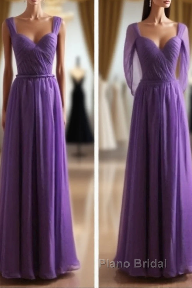 Cap Sleeves Backless Chiffon Formal Prom Dresses Bridesmaid Dresses Main image