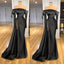 Modest Evening Dresses, Black Evening Dress, Prom Dress