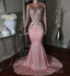Pink Long Prom Dress, Mermaid Evening Dress