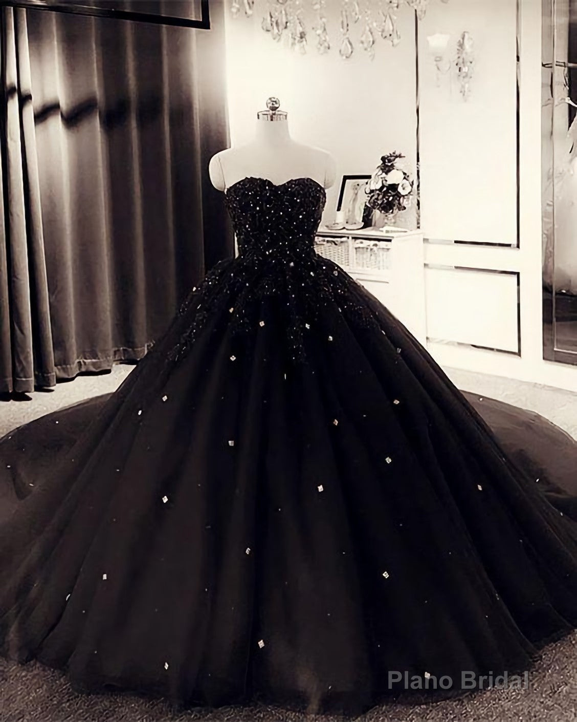 Black Quinceanera Ball Gown Dresses, Prom Dresses Main image