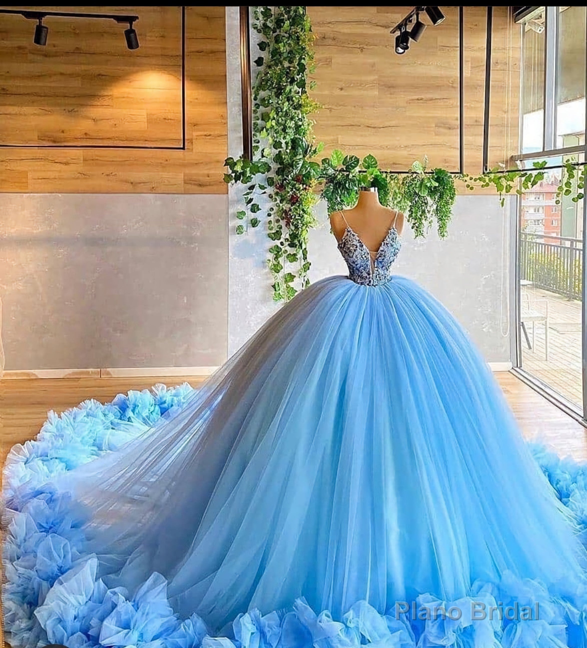 Elegant Blue Ball Gown Quinceanera Prom Dress, For Sweet 16 Main image