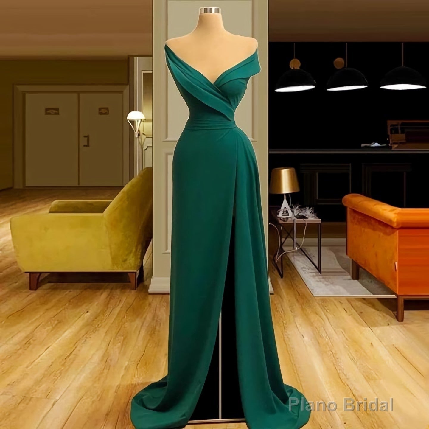 Dark Green Evening Dresses, Mermaid Long Fairy Prom Dresses Main image