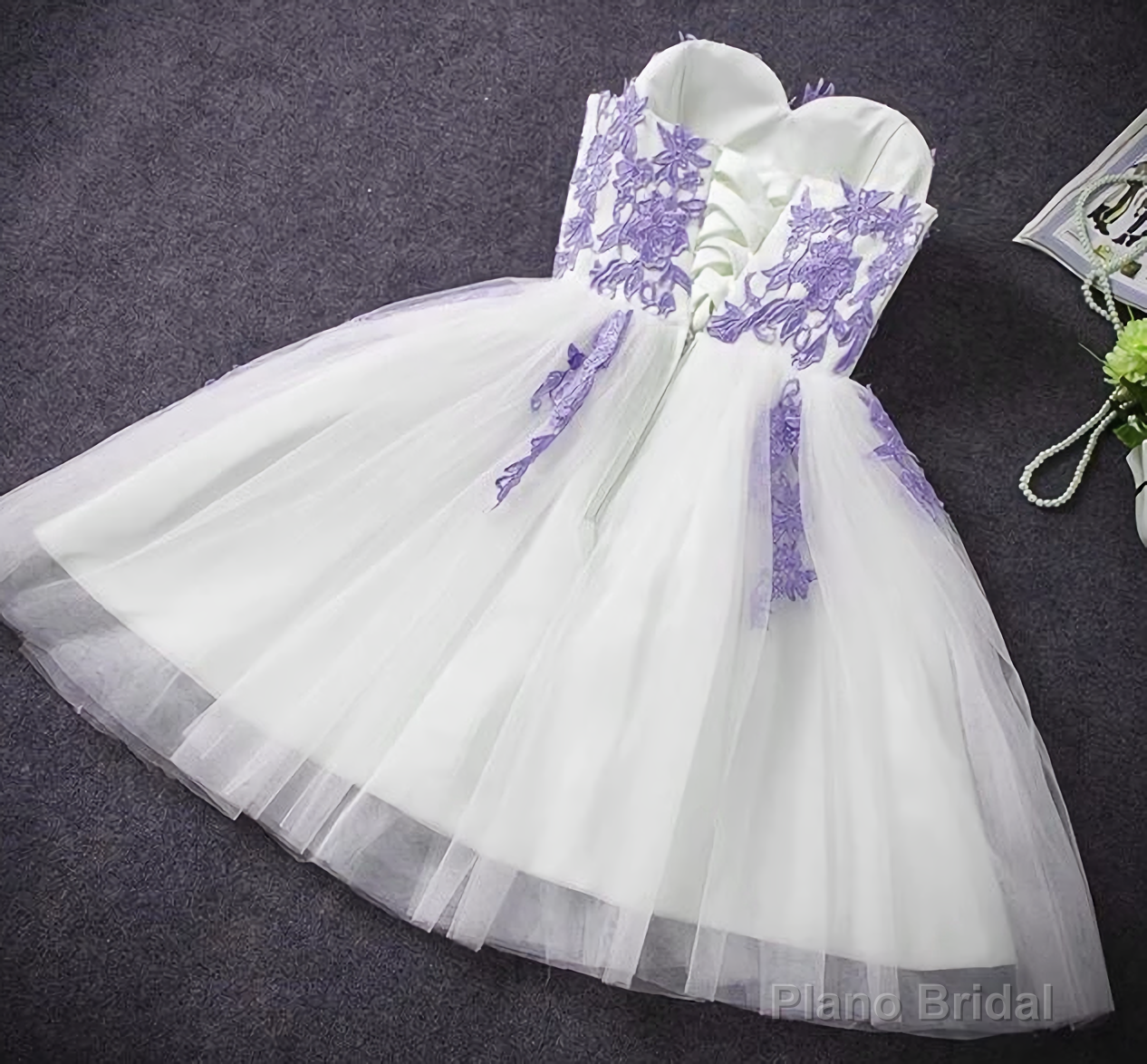 Cute Simple Tulle With Lace Applique Short Homecoming Party Dress, Lovely Formal Dress 2025 Main image