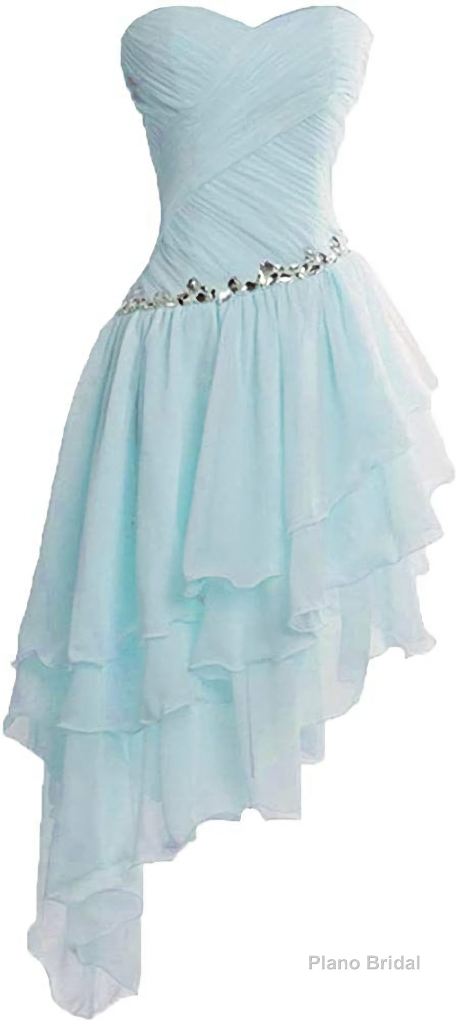 Homecoming Dresses, High Low Chiffon Bridemaid Dresses, Short Main image