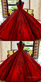 Gorgeous Royal Blue Appliques Beads Quinceanera Dresses, Formal Ball Gown Prom Dress
