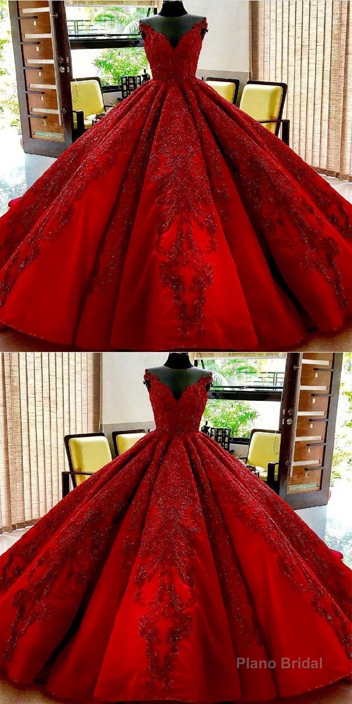 Gorgeous Royal Blue Appliques Beads Quinceanera Dresses, Formal Ball Gown Prom Dress