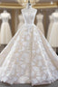 Champagne Ball Gown Tulle Flower Sweetheart Formal Prom Dresses