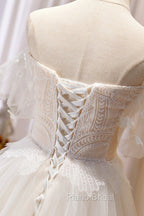 Champagne Floor Length Lace Long Formal Prom Dresses, Off the Shoulder Evening Dresses