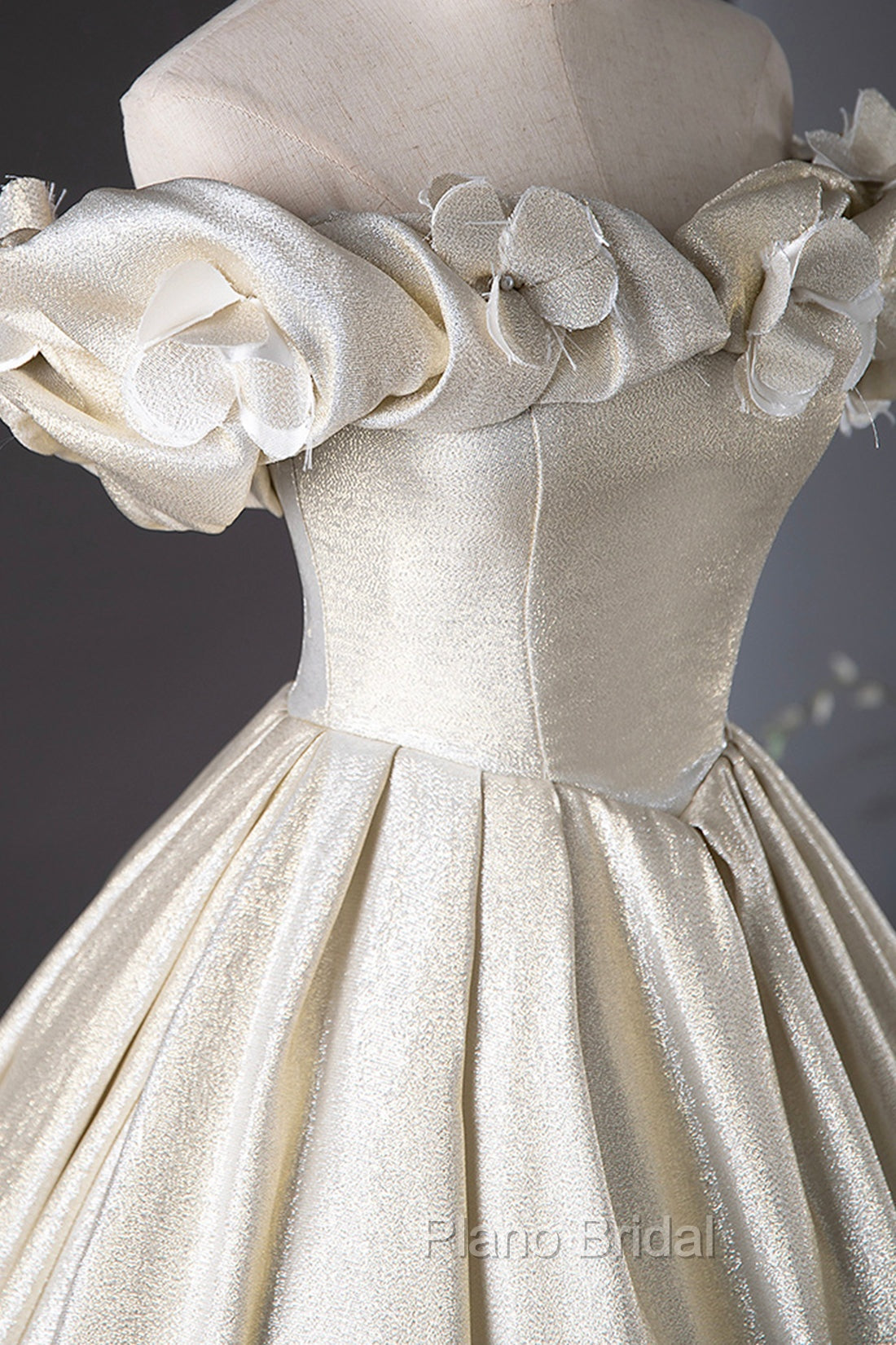 Champagne Satin Long Formal Prom Dresses, Beautiful A-Line Evening Party Dresses