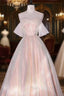 Champagne Sequins Long A-Line Formal Prom Dresses, Off the Shoulder Evening Party Dresses