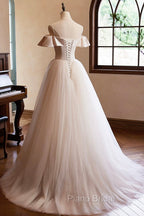 Champagne Spaghetti Straps Floor Length Formal Prom Dresses, A-Line Sleeveless Backless Evening Party Dresses