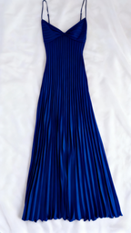 Champagne Spaghetti Straps Long Formal Prom Dresses Pleated Formal Evening Dresses