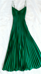 Champagne Spaghetti Straps Long Formal Prom Dresses Pleated Formal Evening Dresses